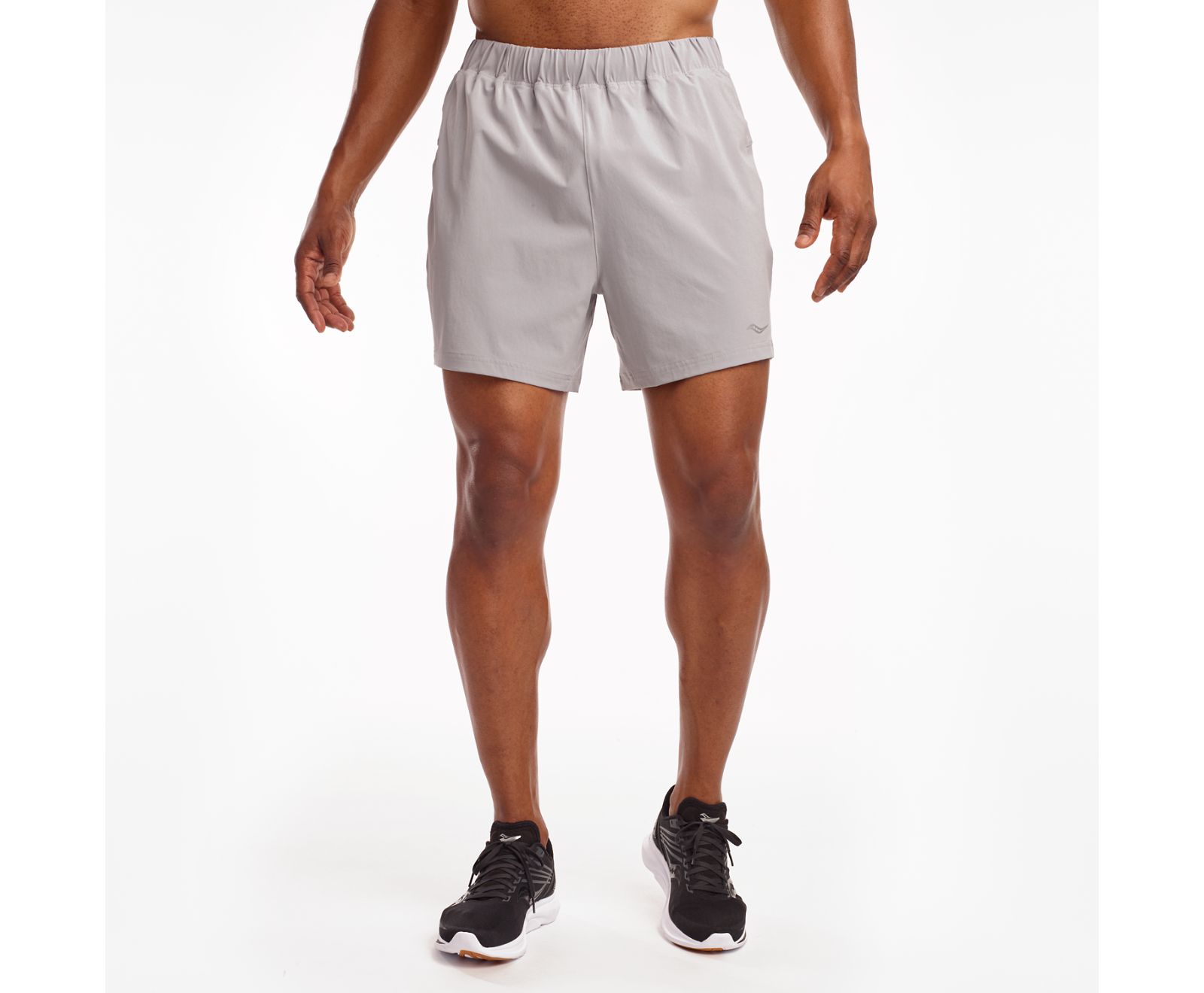 Men's Saucony Outpace 5" Shorts Light Grey | Singapore 650MQZA